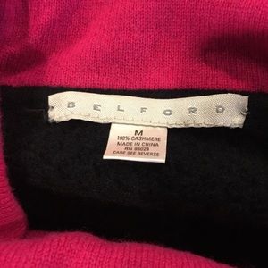 Black and pink Belford Turtleneck cashmeres